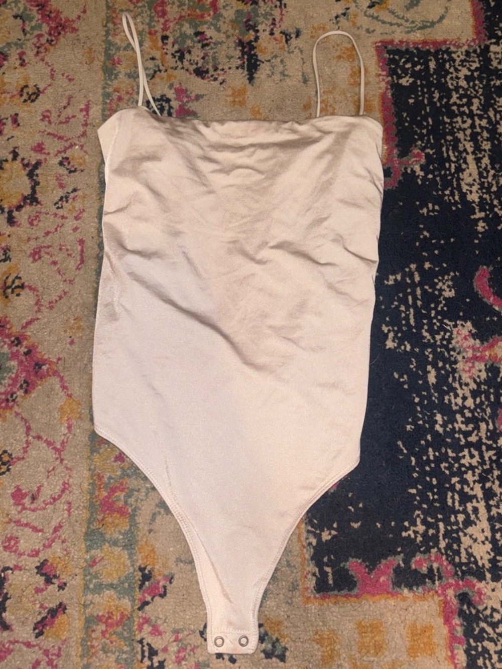 Abercrombie & Fitch Shiny Cream Bodysuit
